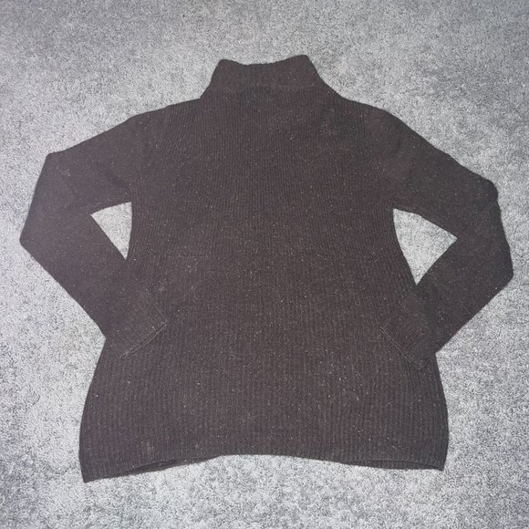 Michael Kors Women's Medium Button Down Cardigan Sweater Brown w/ Flecks Flecked - Picture 5 of 5